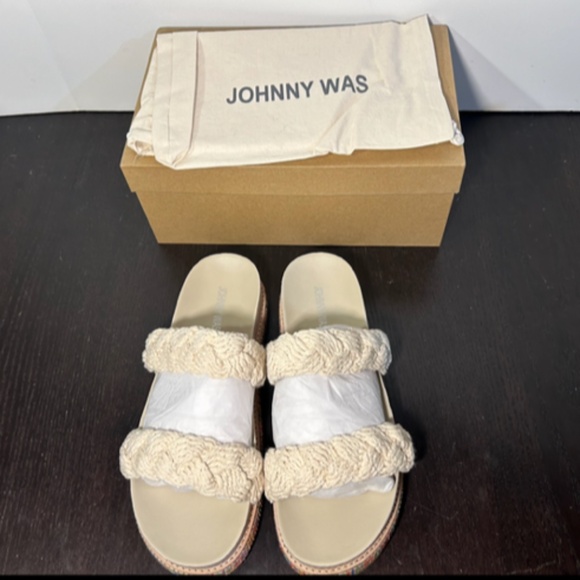 Johnny Was Braided Rope Platform Sandals Size 10 - New - Picture 5 of 12